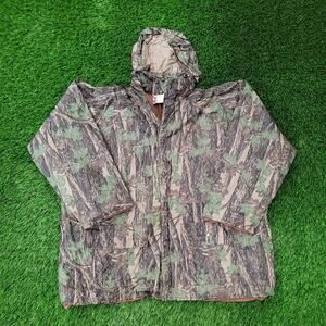 Vintage Duck-Bay PVC Camo Jacket L/XL 29x29 Hunting Rebark